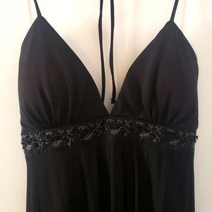Black prom dress, backless/halter